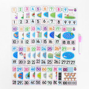 123 Numbers Learning Flash Cards With Marker