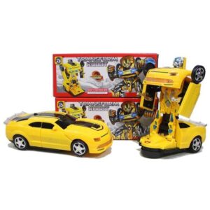 Yellow Bumblebee Transformer Car - Fun Robot Toy for Boys