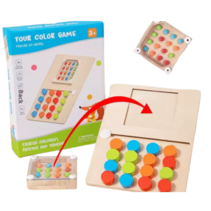 Brainy Blocks – 4-Color Wooden Game