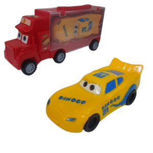 Mack Transporter & Lightning Racer Duo – Kids Toy Car Playset