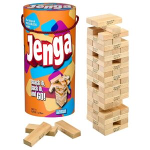 Big Size Hasbro Jenga Tower – Wooden Stacking & Tumbling Blocks Game for Kids