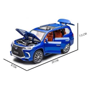 SUV Die Cast Land Cruiser Prado Lexus Blue 1:24