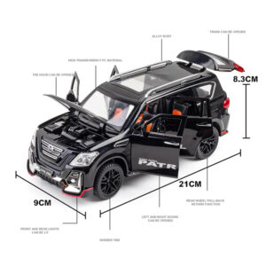 1:24 Scale Nissan Patrol Die Cast Model Car XLG - Lights & Music - Black