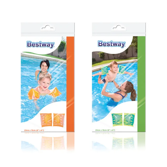 Bestway Kids Inflatable Dolphin Arm Bands - 9 x 6 inch - Image 2