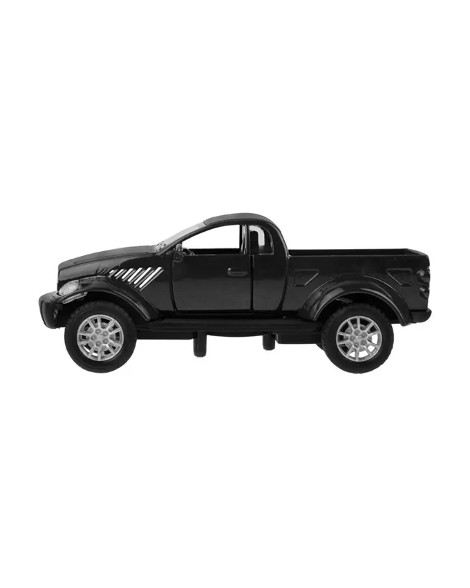 Pickup Truck 1:32 Scaled Model Metal Pull Back Die - Black - Image 3