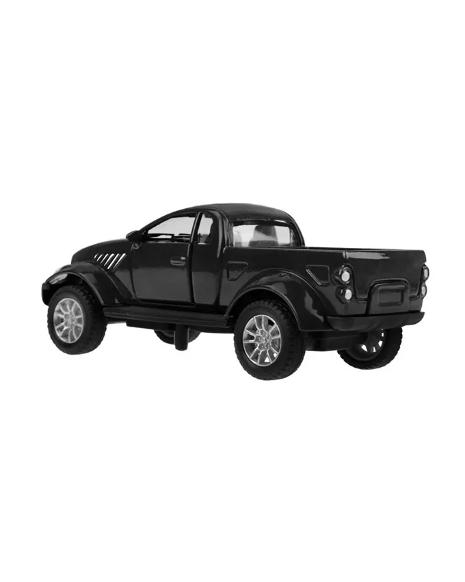 Pickup Truck 1:32 Scaled Model Metal Pull Back Die - Black - Image 2