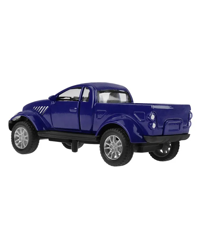 Pickup Truck 1:32 Scaled Model Metal Pull Back Die - Blue - Image 4