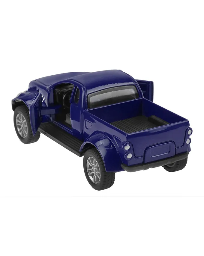 Pickup Truck 1:32 Scaled Model Metal Pull Back Die - Blue - Image 2