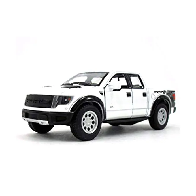 F-150 Raptor Pickup Truck 1:32 Scaled Model Metal Pull Back Die Cast - White - Image 2