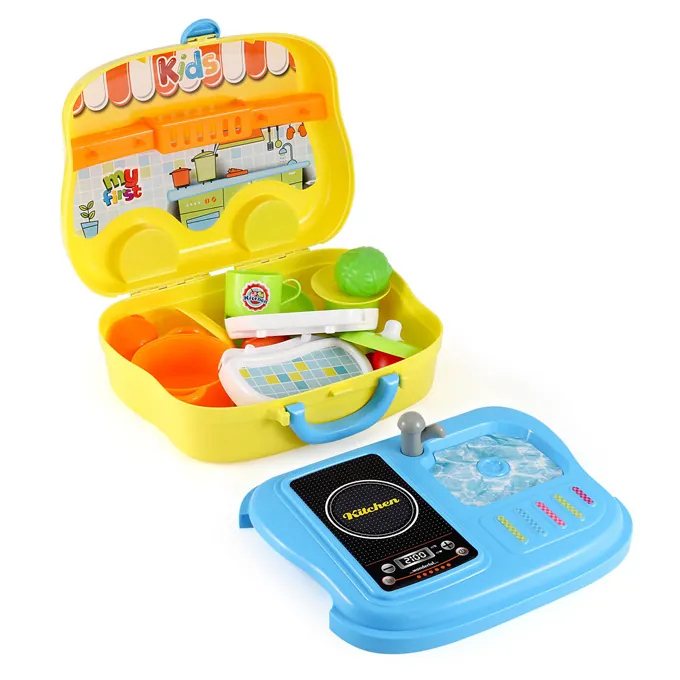 Cooking Chef Kitchen Pretend Play Set Briefcase - Yellow - Image 2