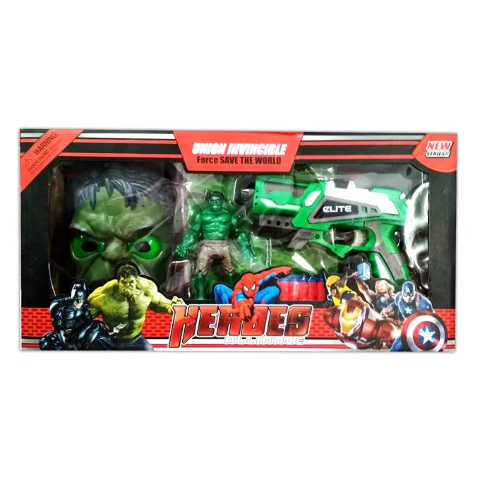 Avengers Hulk Mask with Action Figure & Nerf Gun Set - Image 2