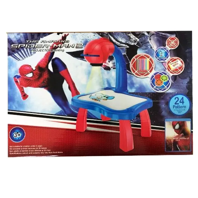 Spiderman Painting & Drawing Projector Table Set - 24 Patterns - Image 2