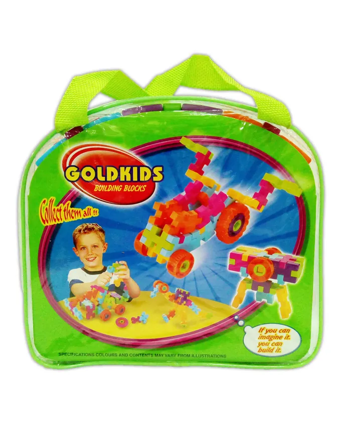 Colorful Waffle Blocks Bag - 62 pcs - Image 2