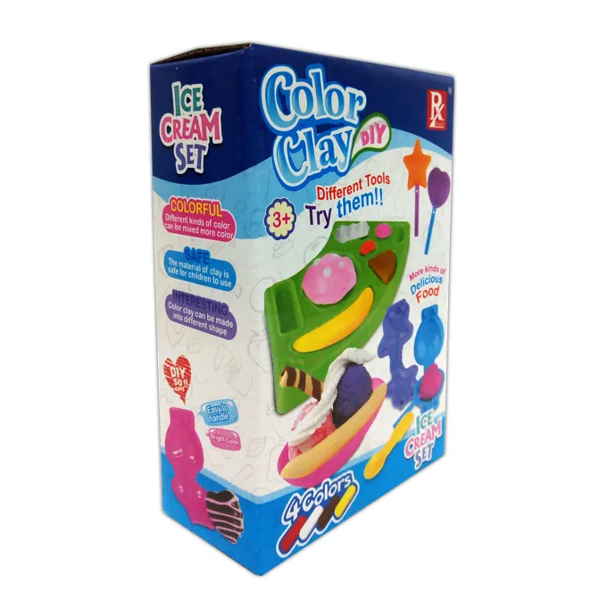 Color Clay - Mini Ice Cream Play Dough - 4 Colors - Image 2