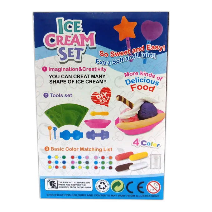 Color Clay - Mini Ice Cream Play Dough - 4 Colors - Image 3