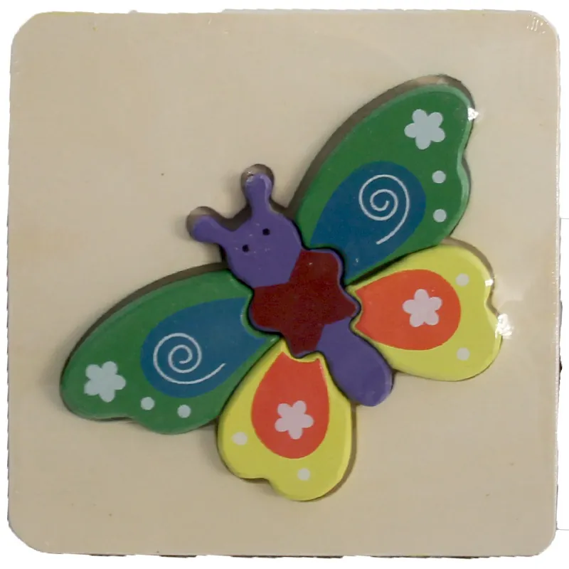 Wooden Puzzle Thick - Butterfly 2