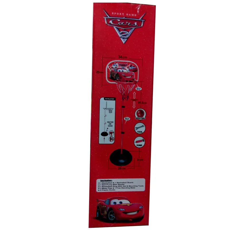 Cars McQueen Metal Basketball Play Set - 3+ - Image 2