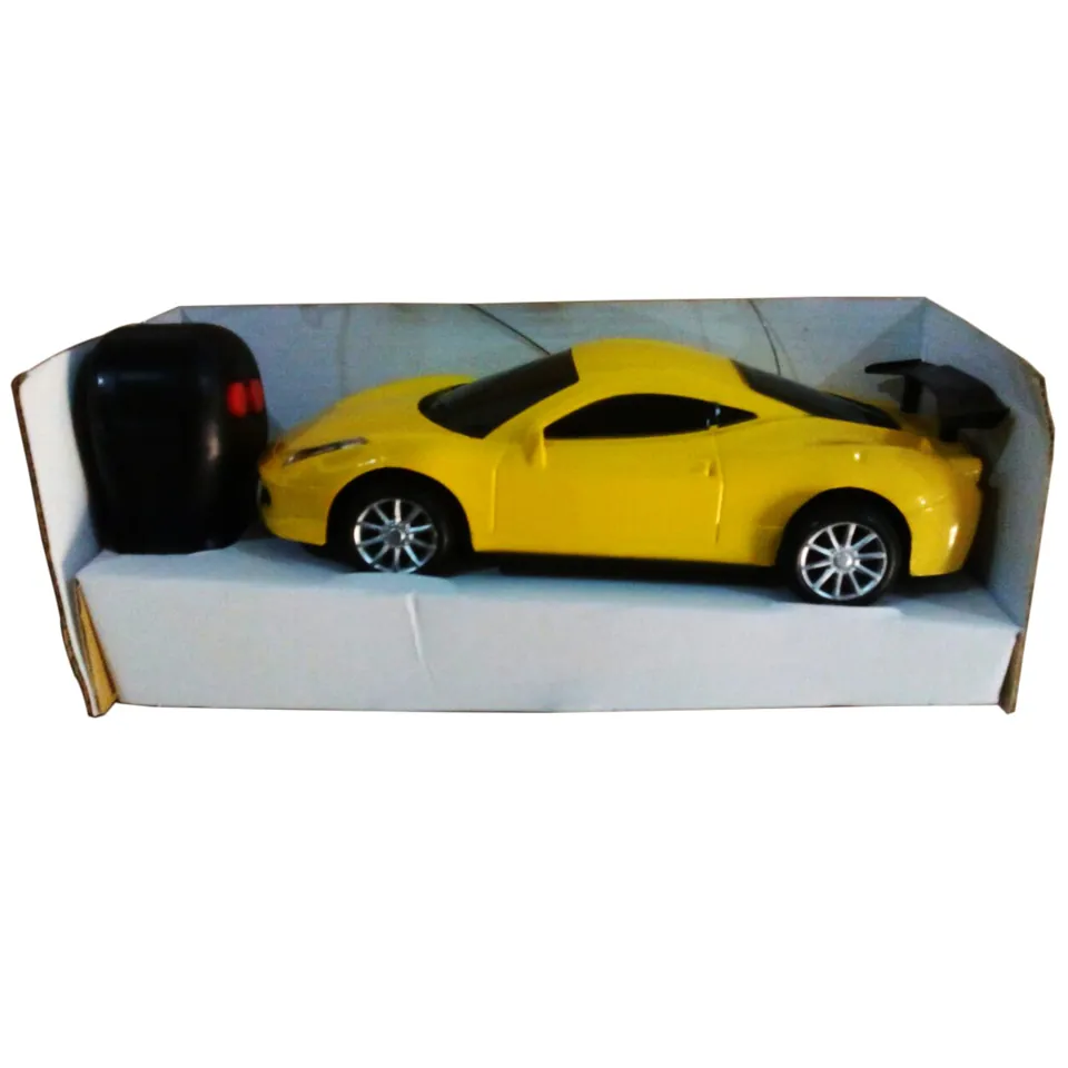 RC Ferrari Car - Yellow (Small) - Image 3