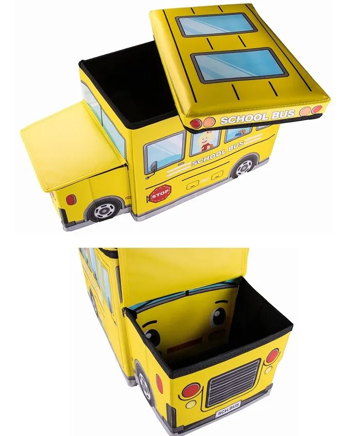 School Bus - Toy Chest For Kids (Canvas) - Image 2