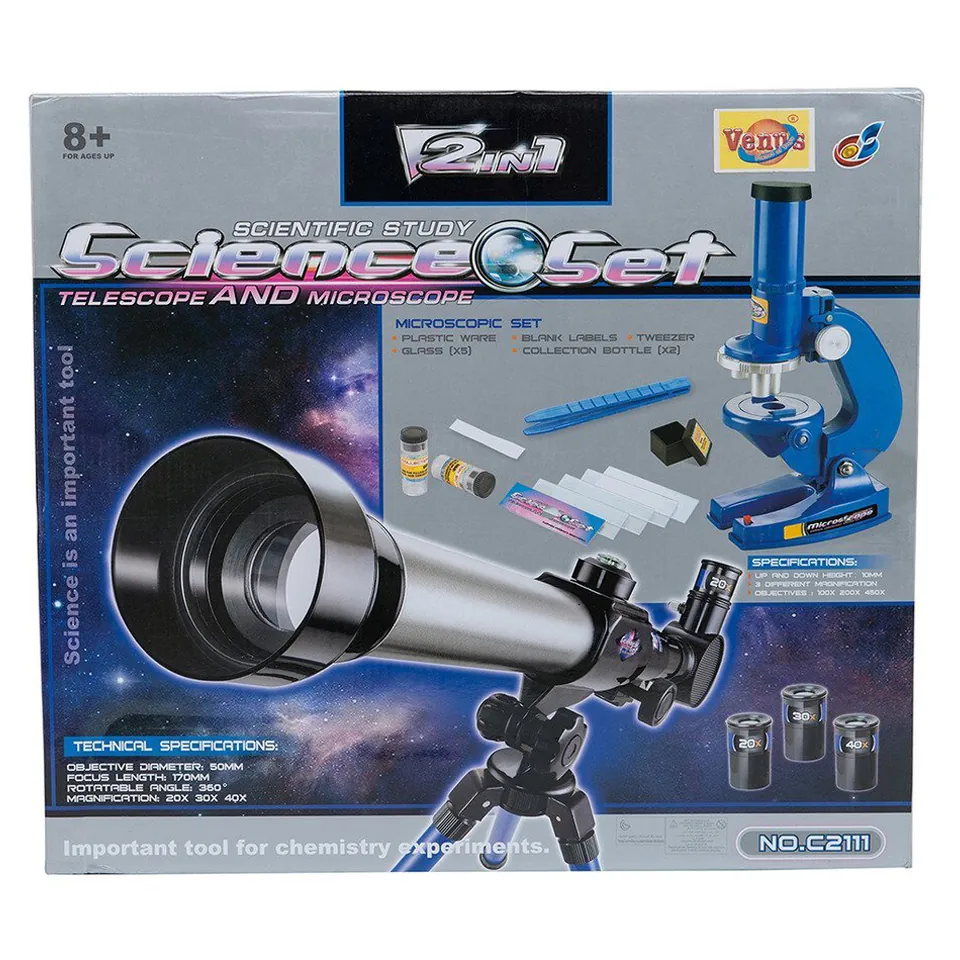 2 In 1 Microscope & Telescope Science Set for Kids - Image 2
