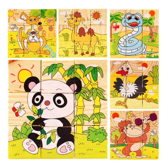 Jungle Animals - Cubical Wooden Puzzle - Image 3