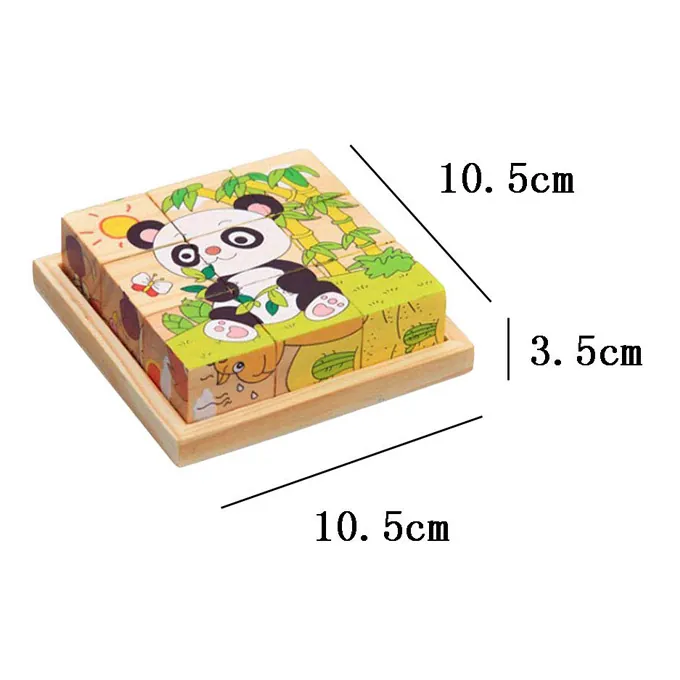 Jungle Animals - Cubical Wooden Puzzle - Image 2