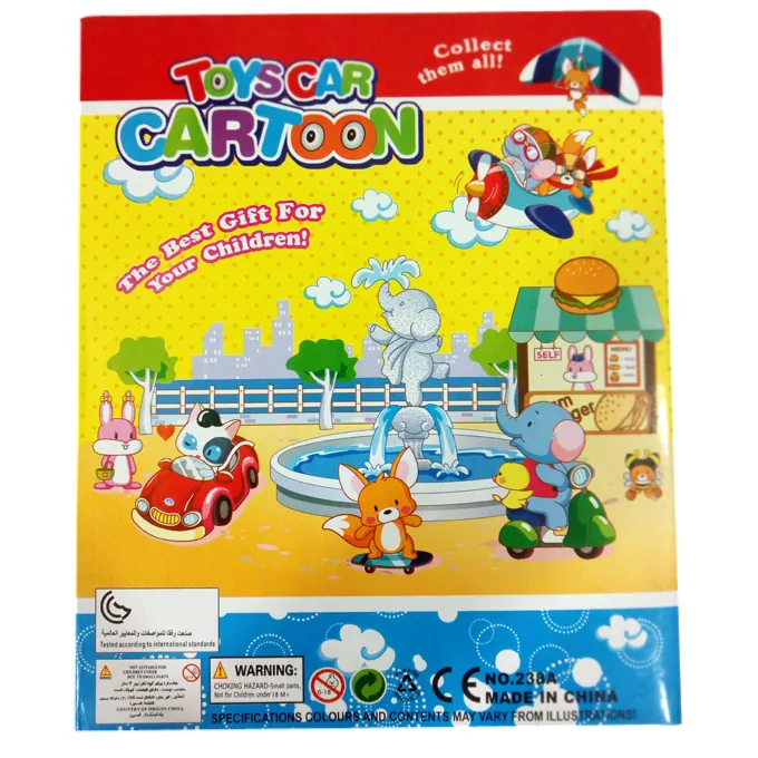 Cartoon Toys Car Set - 6 Pcs - Image 2