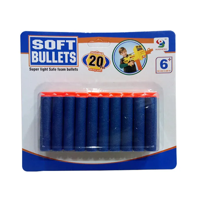 Soft Dart Stick-On Foam Nerf Refill Bullets - 20 pcs - Blue - Image 2