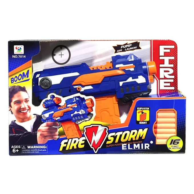 Fire Storm - 16 Soft Dart Blaster Nerf Clip Gun - Battery Operated - Image 2