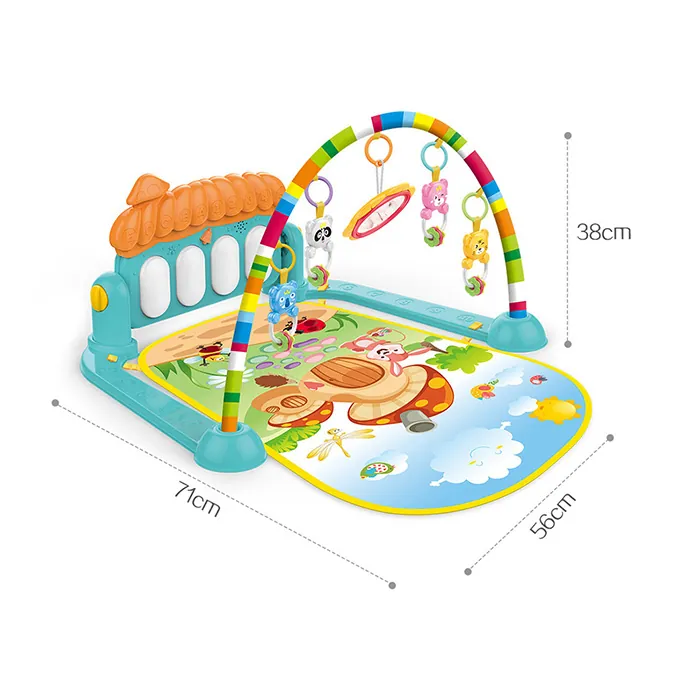 Huanger - 3 in 1 Newborn Baby Play Gym Piano Fitness Rack Mat - Image 2