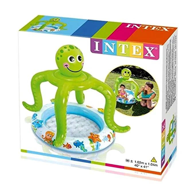 Intex - Inflatable Smiling Octopus Shade Baby Paddle Pool (40 x 41 inches) - 57115 - Image 2