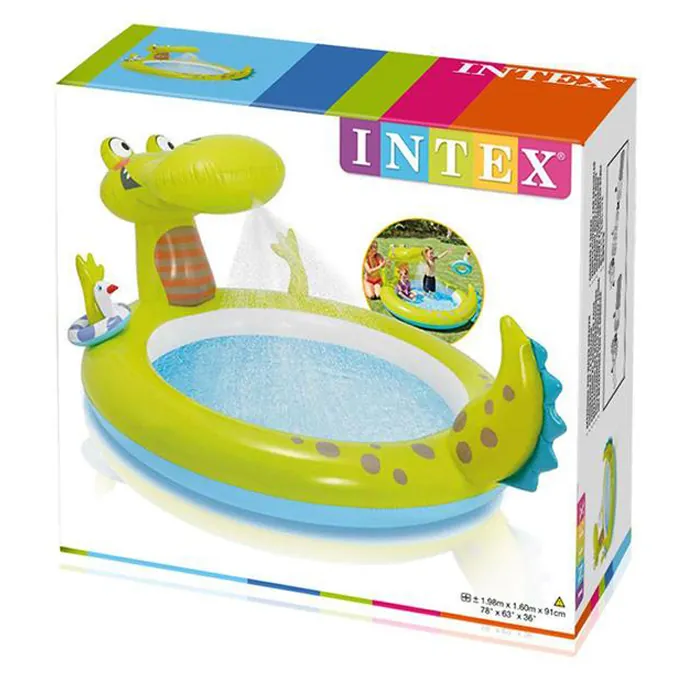Intex - Gator Spray Inflatable Pool with Duck Ring Tube (78 x 63 x 36 inches) - 57431 - Image 2