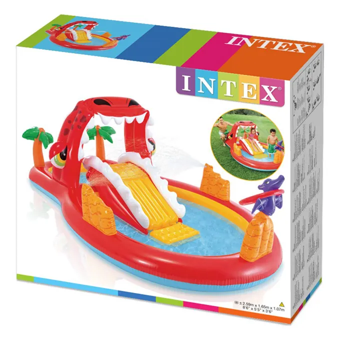 Intex - Happy Dino Play Center Paddle Pool for Kids With Toys (8.5 ft long) - 57160 - Image 2