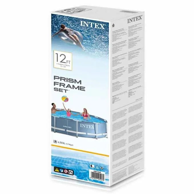 Intex - Prism Frame Metal Foldable Swimming Pool (12 ft x 30 inch) - 28710 - Image 2