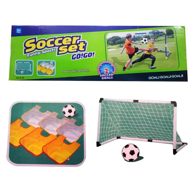 2 Soccer Goals with Inflatable Football - Futsal Set for Kids (82 cm)