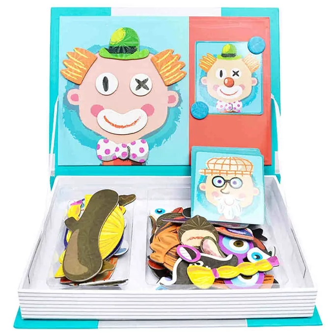CRAZY FACE CLOWN MAGNETIC PUZZLE BOOK