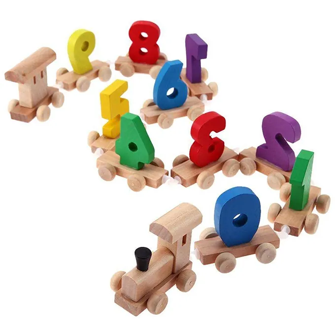 Wooden Digital Numbers Educational Train Toy Set For Kids - Image 3