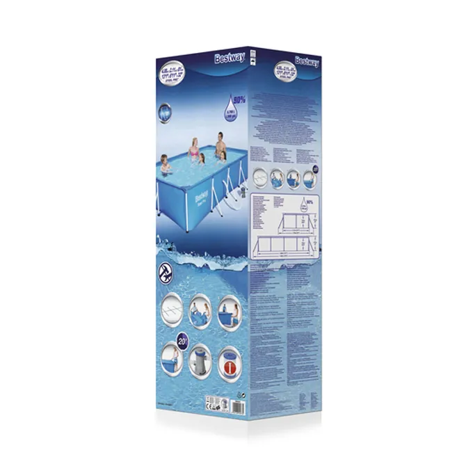 Bestway - Rectangular Above Ground Steel Pro Frame Swimming Pool - 13 ft - 56424