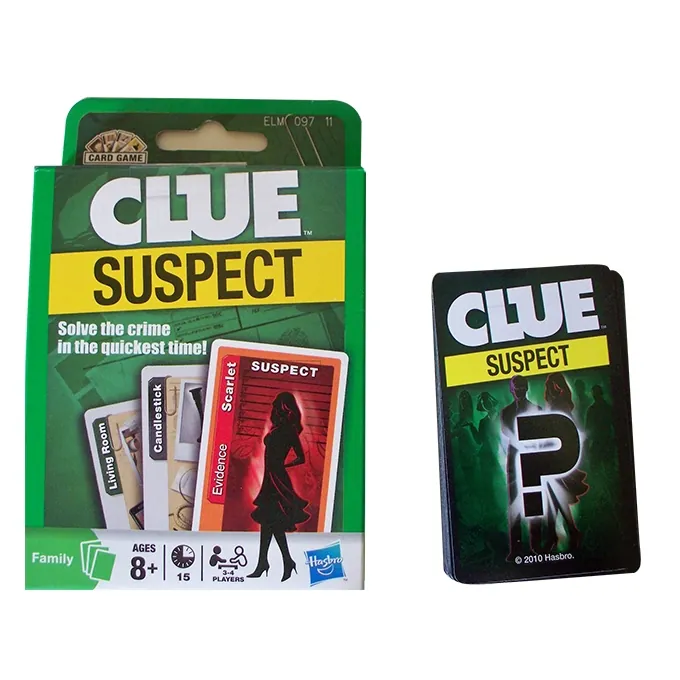 CLUEDO SUSPECT PLAYING CARDS GAME