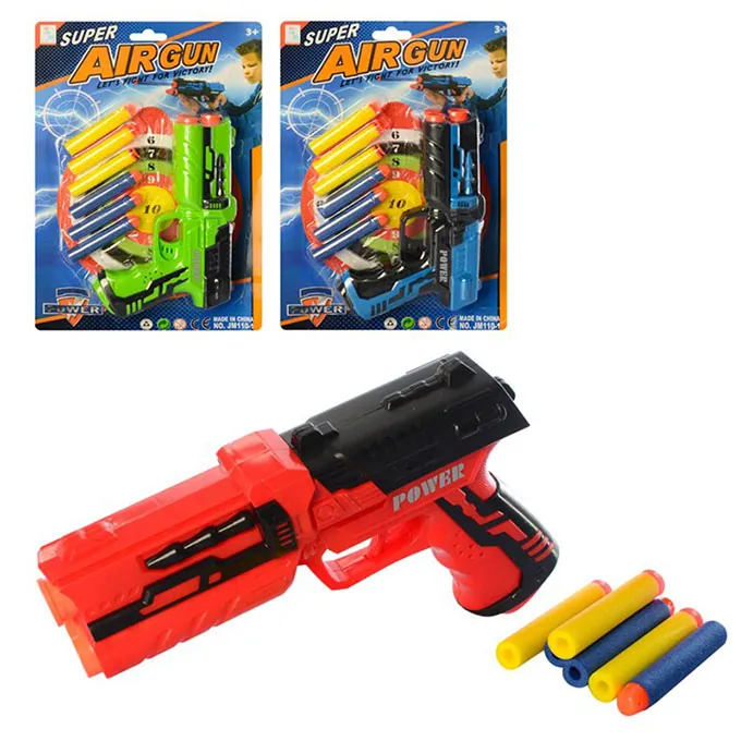 Super Power Soft Nerf Bullet Air Dart Shooting Gun - Multicolour - Image 2