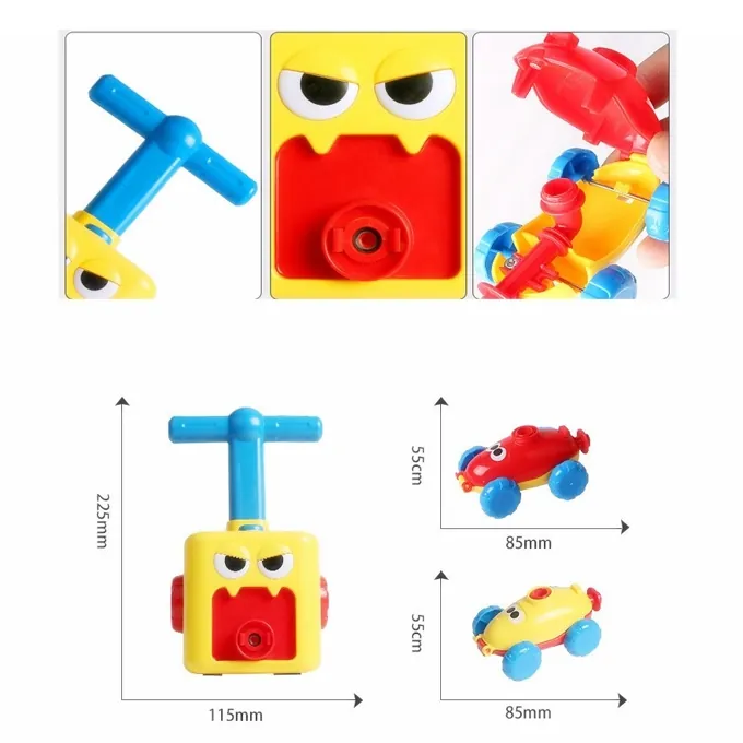 Inertial Power Balloon Car with Inflatable Balloon Pump - Engaging Science Toy for Kids - Image 4