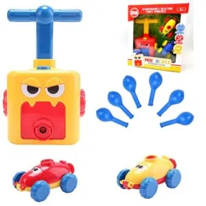 Inertial Power Balloon Car with Inflatable Balloon Pump - Engaging Science Toy for Kids
