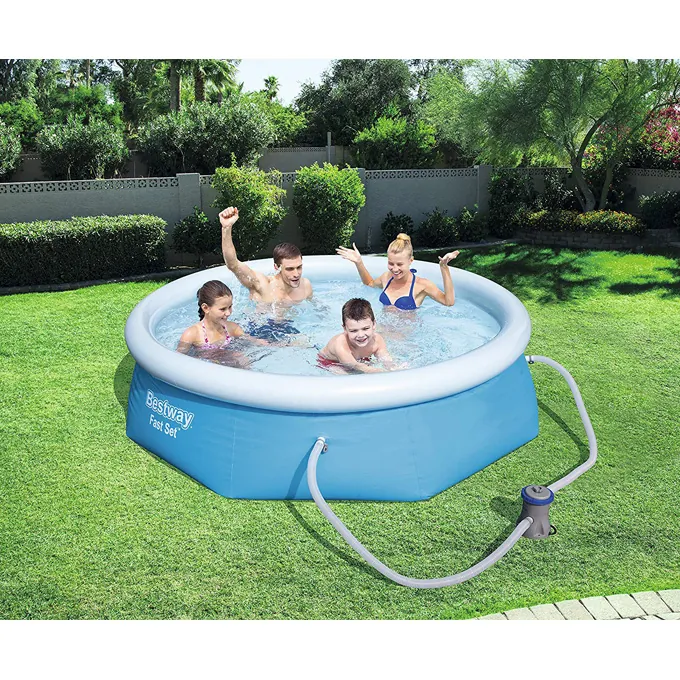 Fast Above Ground Pool Set 244x66 cm - Easy Setup Pool for Kids - Image 2