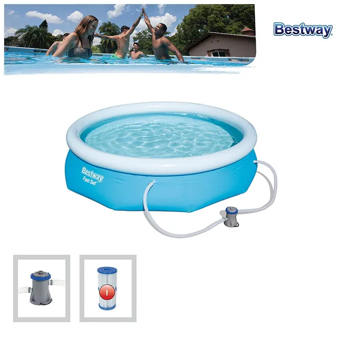 Round Inflatable Pool with Filter Pump, 10ft - High-Quality Pool Accessory - Image 2