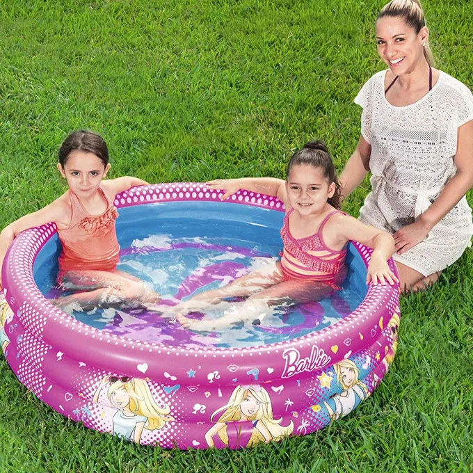 Barbie 3-Ring Swimming Pool 48x12" - Inflatable Pool for Kids - Image 3