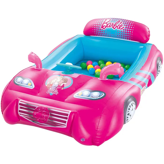 Barbie Inflatable Children's Sports Car Ball Pit with 25 Balls - Fun Pool Toy