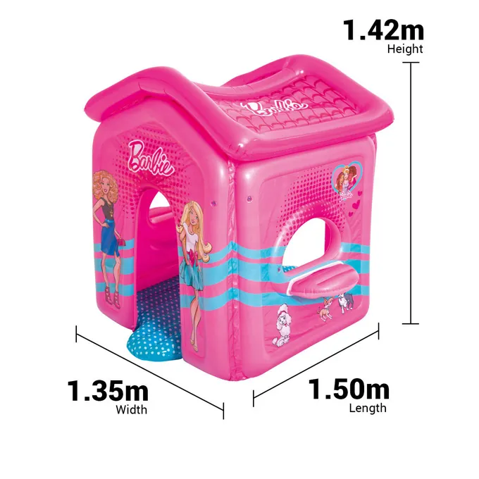 Pink Barbie Malibu Play Tent by Bestway - Indoor/Outdoor Playhouse for Kids Aged 3+ - Image 5