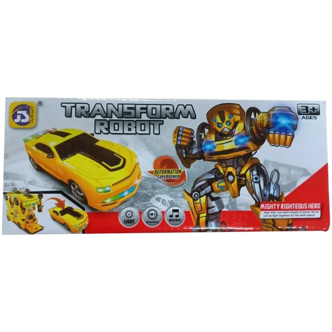 Yellow Bumblebee Transformer Car - Fun Robot Toy for Boys - Image 2