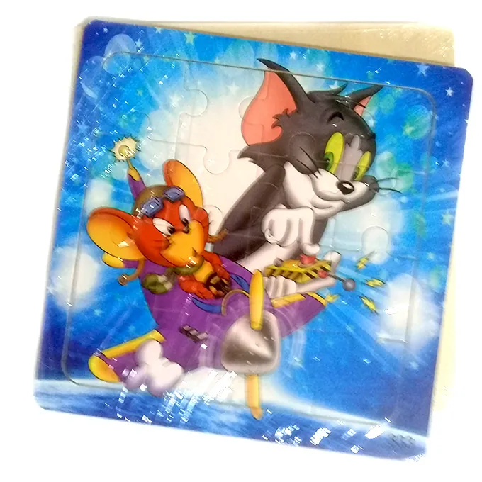 Wooden Jigsaw Puzzle - Tom & Jerry Flying Airplane - 6 Inches - Image 2