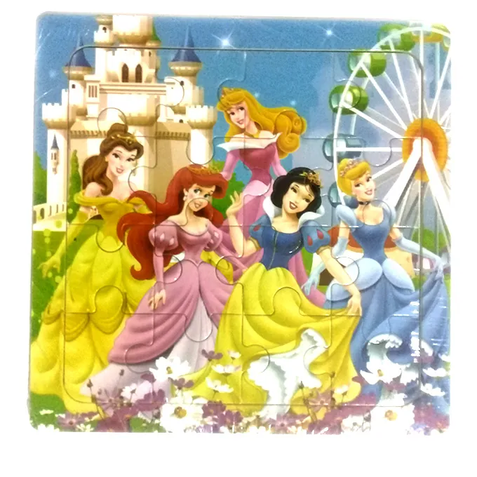 Wooden Jigsaw Puzzle - Disney Princess Party ? 6 inches ? Puzzle & Cubes